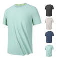 thumbnail image 1 of UVEASISHA T-Shirts pour Hommes Coupe Ample Manches Courtes Col Ras du Cou T-Shirt Séchage Rapide T-Shirt Couleur Unie Décontracté Actif Athlétique Tee Hauts Été Gym Course T-Shirts Soldes Aujourd'hui, 1 of 8