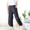 thumbnail image 4 of Lenpel Boys' Baggy Joggers Elastic Waist Cinch Bottom Pull on Pants Athletic Casual Trousers with Pockets 5-16 Years, 4 of 4