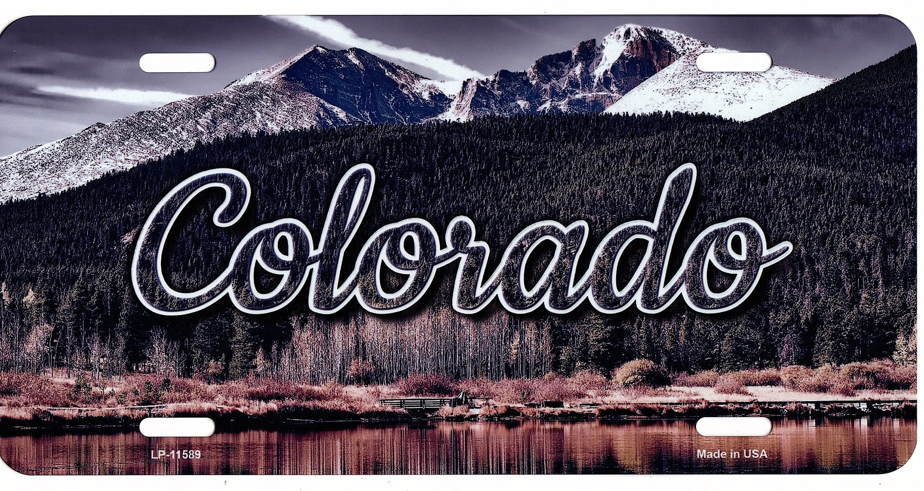 Colorado Scenic Background Metal License Plate - Walmart.com - Walmart.com