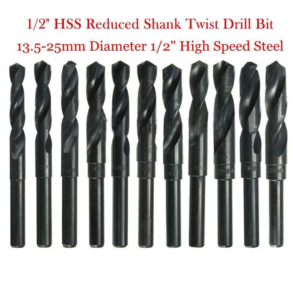 Details about   HSS Reduced Shank Drill Bit 13.5-25mm 1/2 Shank High Speed Steel Tool 150mm 