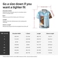 thumbnail image 5 of Balery Funny Cat Taking a Bath Camisa Casual de Manga Corta con Botones para Hombre, Texturizada, Estilo Cubano, para Playa, Verano-Large, 5 of 5