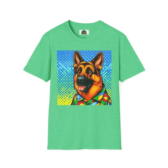 German Shepherd. Colorful cutie shirt