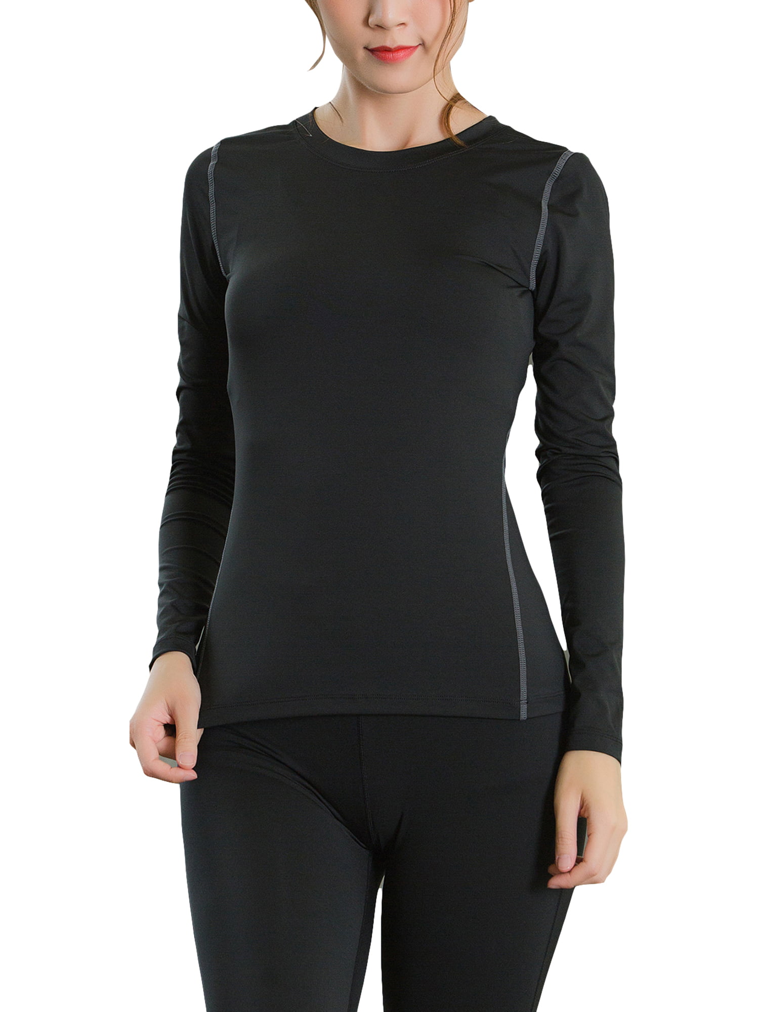 NEWTECHNOLOGYY - Fitness Casual Women Compression Long Sleeve Workout ...