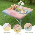 thumbnail image 4 of Pastel Cloud Starry Sky Square Fitted Tablecloth with Elastic Edge,Square Table Cover,Washable Elastic Table Cover for Home Kitchen Party Decor 36"x36", 4 of 6