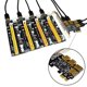 thumbnail image 5 of Inteprter 10 Uds. USB 3,0 PCI-E 1x a 16x adaptador de tarjeta elevadora PCIE 1 a 4 ranura PCIe puerto tarjeta multiplicadora para Cables de computadora 4 SATA, 5 of 6