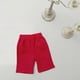 thumbnail image 2 of Odeerbi 2-8 Años Niños Niñas Verano Plaid Ruffle Shorts Bermudas Algodón Color Sólido Pantalones Cortos Sueltos Con Bolsillos, 2 of 4