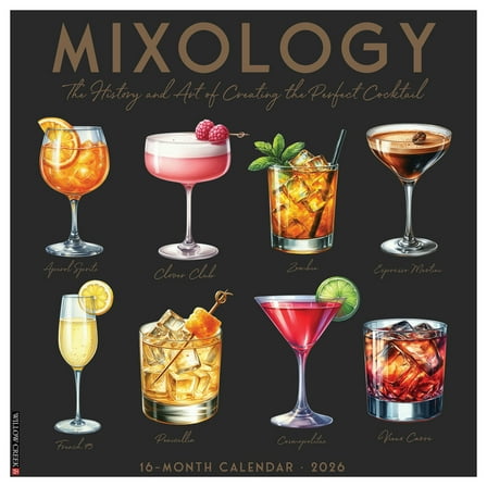 Mixology 2026 Wall Calendar, (Paperback)