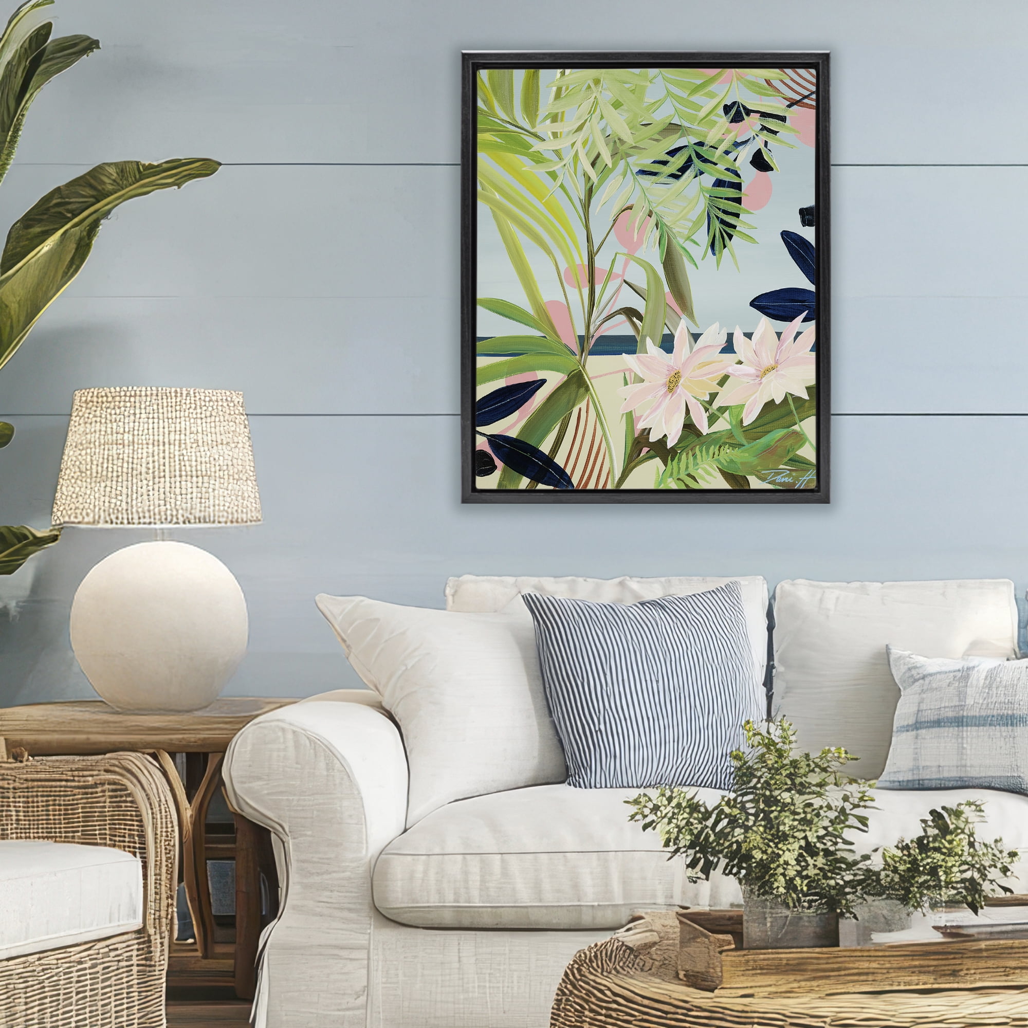 Stupell Industries Discovery of Lush Plants Black Framed Floater Canvas Wall Art, design by Dani Heyward