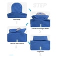 thumbnail image 5 of Men's Waterproof Cycling Vests with Hood, Lightweight Reflective Stretch Sleeveless Vest for Cycling, Running, Camping (M, Blue), 5 of 7