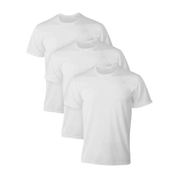 Undershirts T-Shirt Pack, 3-Pack, X-Temp Moisture-Wicking Tees for Men, White T-Shirt