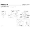 thumbnail image 5 of Kingston Brass KS3035DKL Kaiser Single-Handle Three-Way Diverter Valve with Round Trim Kit in Oil Rubbed Bronze, 5 of 9