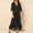 Black, variant on Women's Sequin Glitter 3/4 Sleeve Dress Sexy V Neck Dress Long Belt Elegant Maxi Wedding Party Dress
