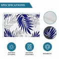 thumbnail image 6 of Blue Leaves Placemats Set of 6, Abstract Modern Geometric Lines Simple Art Placemats for Dining Table, Place Mats for Kitchen Tabletop, Waterproof Wipeable Dining Table Mats Set, 6 of 9