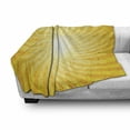 thumbnail image 3 of Abstract Soft Flannel Fleece Throw Blanket, Sunburst Spiral Circling Twisted Lines with Sunshine Summer Theme, Cozy Plush for Indoor and Outdoor Use, 70" x 90", Yellow and Earth Yellow, by Ambesonne, 3 of 6