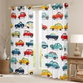 thumbnail image 2 of Manfei Colorful Car Curtains Pack of 2 (42x84 Each),Traffic Vehicle Curtains Blackout,Red Blue Yellow Bedroom Curtains For Girls Boys,Super Cozy Room Decor, 2 of 6