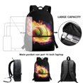 thumbnail image 6 of HUIACONG Fire Softball Backpack for Elementary Students Large Capacity Ergonomic Padded Straps Wear‑Resistant for Boys Girls Ages 6‑18 Daily Use, 6 of 6