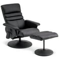 thumbnail image 5 of MCombo 360 Swivel Massage Recliner Chair with Ottoman for Living Room, Faux Leather,  Black, 5 of 8