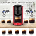thumbnail image 2 of Espresso Pod Machine, 3 in 1 Coffee Machine for Nespresso Capsules OriginalLine, Dolce Gusto Coffee Pods and Ground Espresso, 19 Bar, Red, 2 of 9