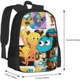 thumbnail image 2 of The Amazing Anime World Of Gumball Backpack Cartoon Anime Backpack Cute Backpack Casual Travel Backpack Cartoon Anime Fans Gift, 2 of 6