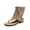 Beige, variant on Women's Open Toe Ankle Boots Block Heel Comfortable Suede Slip on Heeled Sandals Front Zipper High Top Flip Flops
