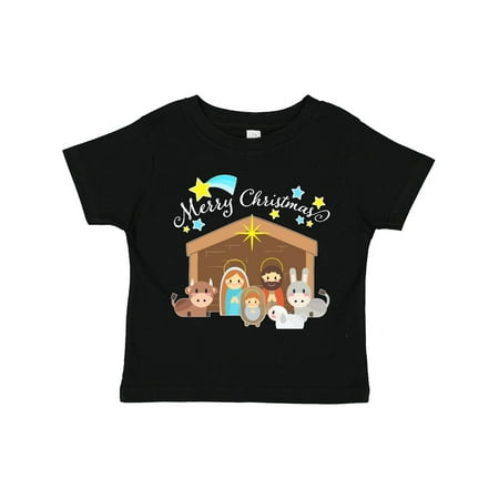 

Inktastic Merry Christmas Cute Nativity Scene Gift Toddler Boy or Toddler Girl T-Shirt