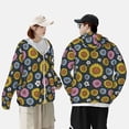 thumbnail image 6 of Balery Colorful Sunflowers Men's Women's UPF 50+ Sun Protection Lightweight Hoodie Performance Long Sleeve Shirt for Fishing Running-Small, 6 of 9