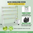 thumbnail image 3 of Sistema de cultivo hidropónico VEVOR, 36 sitios, 4 tubos de PVC-U de grado alimenticio, kit de plantación interior de 4 capas con bomba de agua, temporizador, cesta nido, esponja para, 3 of 9