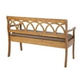 thumbnail image 3 of OSP Home Furnishings Coventry Storage Bench in Distressed Toffee Frame and Latte Seat Cushion K/D, 3 of 3