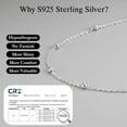 thumbnail image 4 of Turandoss Solid 925 Sterling Silver Chain Necklace for Women 1.6mm Satellite Bead Chain Necklace Shiny Sturdy Hypoallergenic Chain 16-24 inches Dainty Silver Jewelry for Women Her, 4 of 9