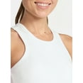 thumbnail image 3 of Avia Women's Cotton Ribbed Tank Top with Shelf Bra, Sizes XS-XXXL, 3 of 5