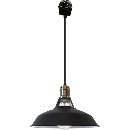 

FSLiving J Track Pendants Lighting Iron Art Iron Macaron Black Decoratefor Instant Pendant Light for Cabinet Kitchen Island Customizable Track Lighting Bulbs Not Included - 1 Lights