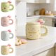 thumbnail image 1 of Taza de café de conejo de Pascua con tapa y cuchara, taza de cerámica mona con caja de regalo para café o té, regalos de Pascua de primavera para decoración del hogar o de la oficina, 1 of 7