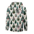 thumbnail image 4 of Women Lined Plush Sweat Jacket With Hood Autumn Winter Warm Hooded Jacket Loose Coat Pockets Large Sizes Hoodie Sweatshirt, 4 of 7