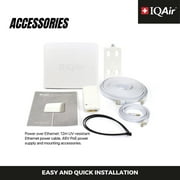 AirVisual Outdoor –Outdoor Air Quality Monitor, Detects PM1, PM2.5, PM10, CO2, Temperature, Humidity, Atmospheric Pressure; Wi-Fi, White, 1 Count per Pack, Assembled Product Height 6.4 in