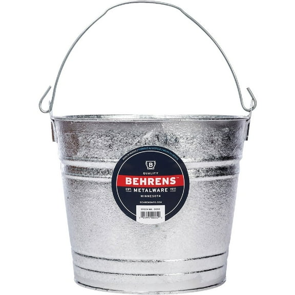 1 PK, Behrens 1212-Behrens 12 Qt. Hot-Dipped Steel Pail