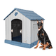 thumbnail image 1 of Casa para Perros Grandes MascoAMIGO con Puerta Metálica Térmica Azul, 1 of 7