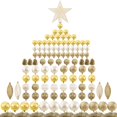 thumbnail image 1 of Juego de adornos con forma de bola de árbol de Navidad Ogrmar, 119 quilates, color dorado, 1 of 6