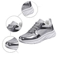 thumbnail image 5 of Women's Sequin Sneakers Shiny Lace Up Platform Sneakers Sparkly Tennis Shoes for Women Comfy Walking Shoes, 5 of 9
