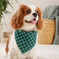 thumbnail image 5 of Pet Accessory, Green Buffalo Check Fall Dog Bandana, 25X18 in Cotton Pet Drool Bib for Small to Medium Pets, Washable Pet Dog Supplies for Outdoor Use, Gingham Pet Photo Prop for, 5 of 8