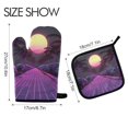thumbnail image 2 of Yayeee Oven Mitts and Pot Holder Set of 4 Heat Resistant Kitchen Gloves Baking Hot Pad, Black Neon Road, 2 of 5