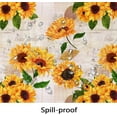 thumbnail image 4 of Sunflower Oval Tablecloth Yellow Floral Tablecloth, Indoor/Outdoor Waterproof Fabric Wrinkle Free Durable Oval Tablecloth for Oval Tables 60 X 84 Inch, 4 of 6