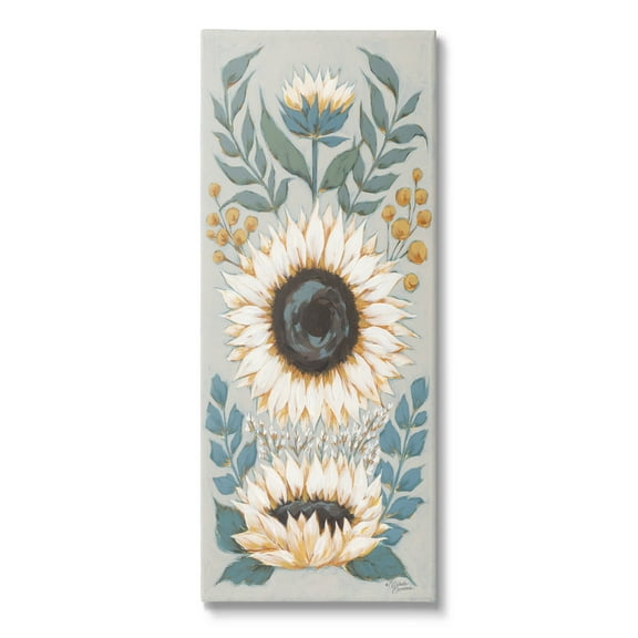Stupell Industries Country Sunflower Blossoms Botanicals Painting Gallery Wrapped Canvas Print Wall Art, Design by Michele Norman