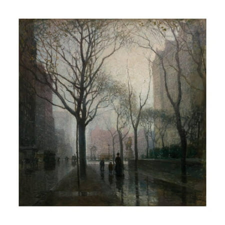 The Plaza after the Rain, 1908 Impressionist New York City Street Scene Print Wall Art By Paul (The Raid Best Fight Scene)