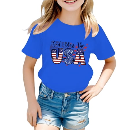LWNYDPLSD Girls Tshirts 7-8 Years Old Red T Shirt Mom and Dad Shirts Shirt Size 4t Girls Clothes Unisex Newborn Clothes Girls Size 10 Clothes Toddler, Blue 8-9 Years