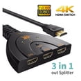thumbnail image 2 of HDMI Switch 4K*2K Switcher Splitter 1080P 3in1 Out Hub HDMI-Compatible Cable HD 1080P Video Switcher, 2 of 6