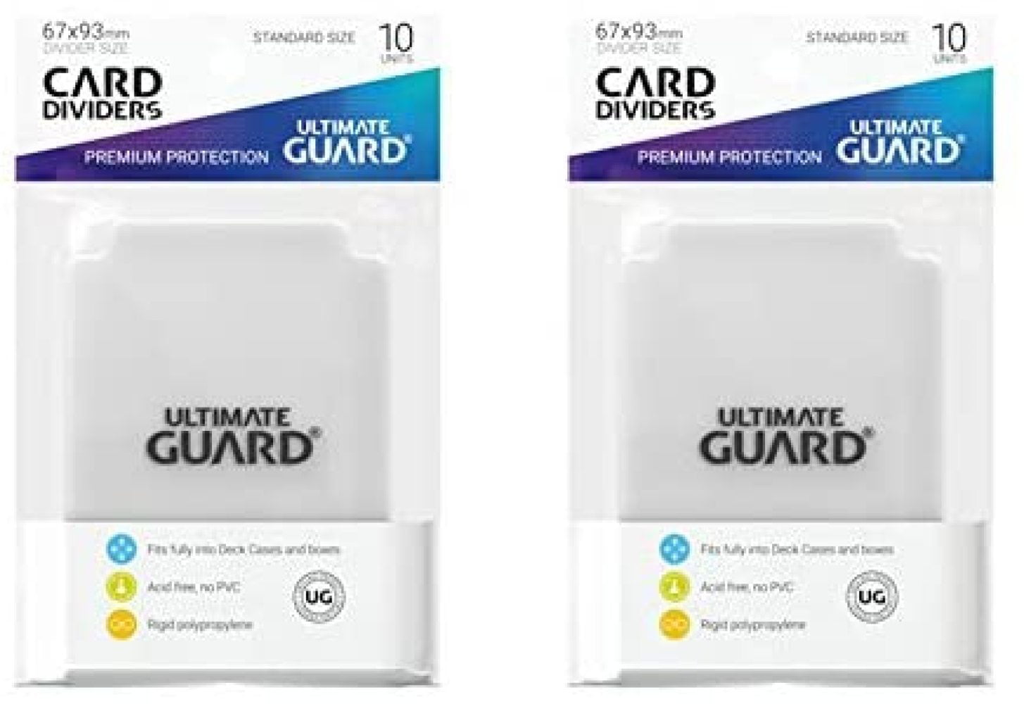 10 Standard Size Individual Pack Ultimate Guard Black Card Dividers 