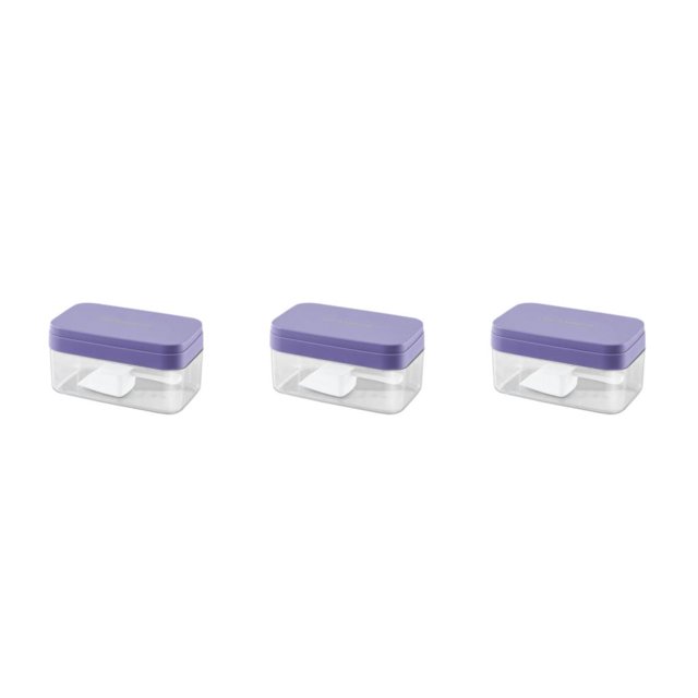 Injueey Molde para cubitos de hielo, caja de almacenamiento con tapa, barra de cocina, bebida de un botón, capacidad apilable de silicona, Type1 NO1
