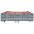 thumbnail image 2 of vidaXL Marche de Spa Gris Rotin Poly 92x45x25 cm, 2 of 5