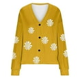thumbnail image 4 of Tumotour Cardigan Sweaters For Women Buttons Floral Print V Neck Long Sleeve Rib Knit Open Front Knit Cardigan Sweaters Womens Fall Fashion 2024 Casual Loose Fashion Cute Tops, 4 of 4