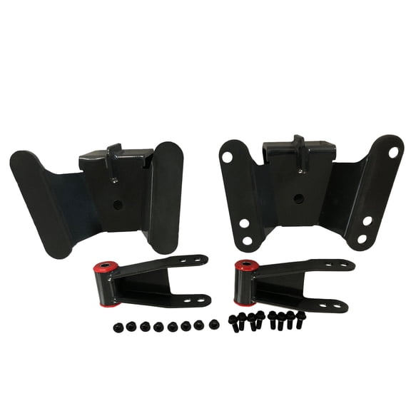 4" Rear Drop Lowering Hanger Shackle Kit For Chevy Gmc C10 1973 1974 1975 1976 1977 1978 1979 1980 1981 1982 1983 1984 1985 1986 1987 2WD